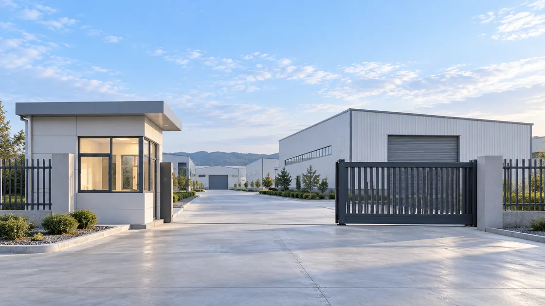 Illustrative gated entrance and perimeter environment.