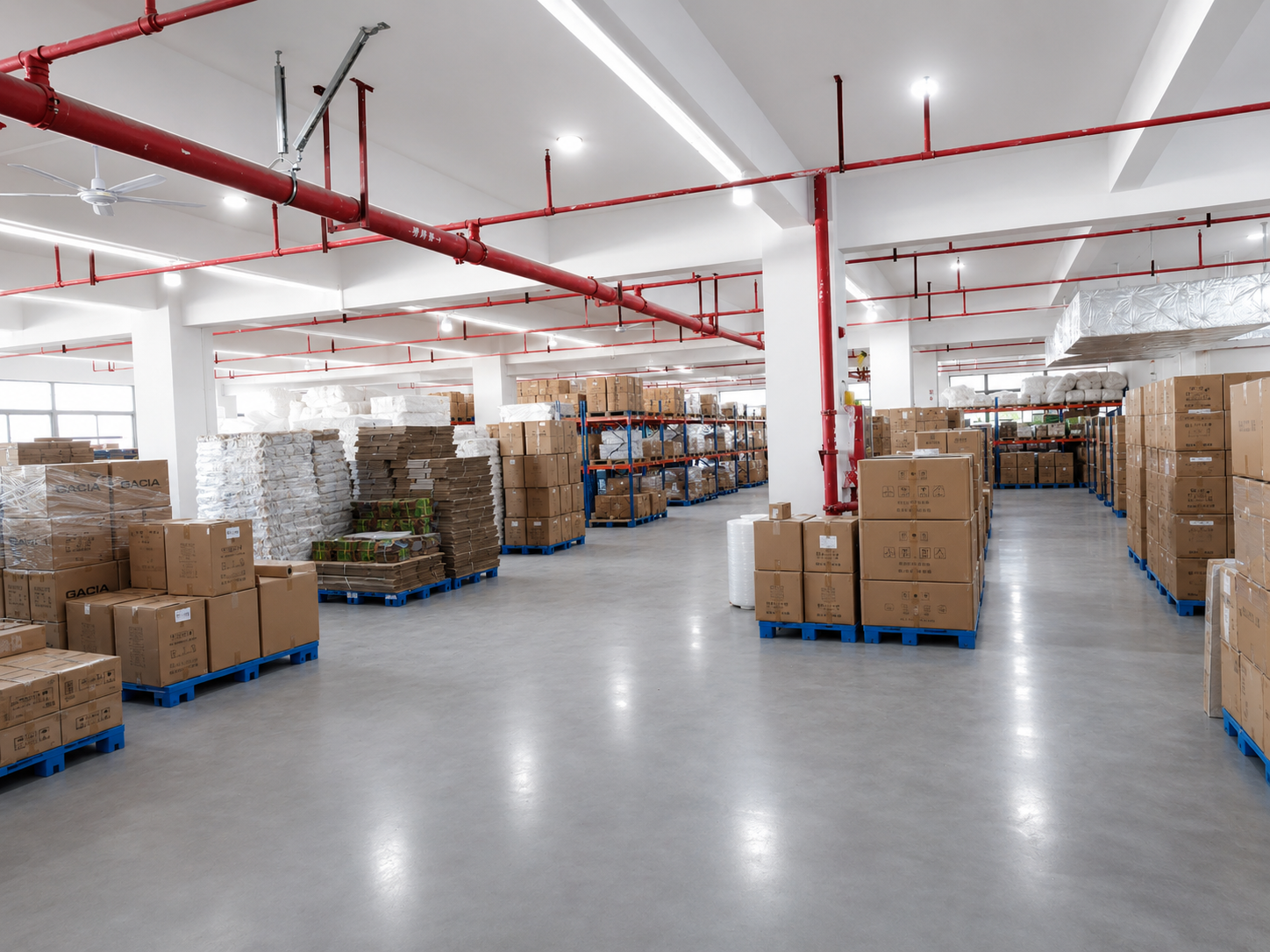 Packed goods warehouse