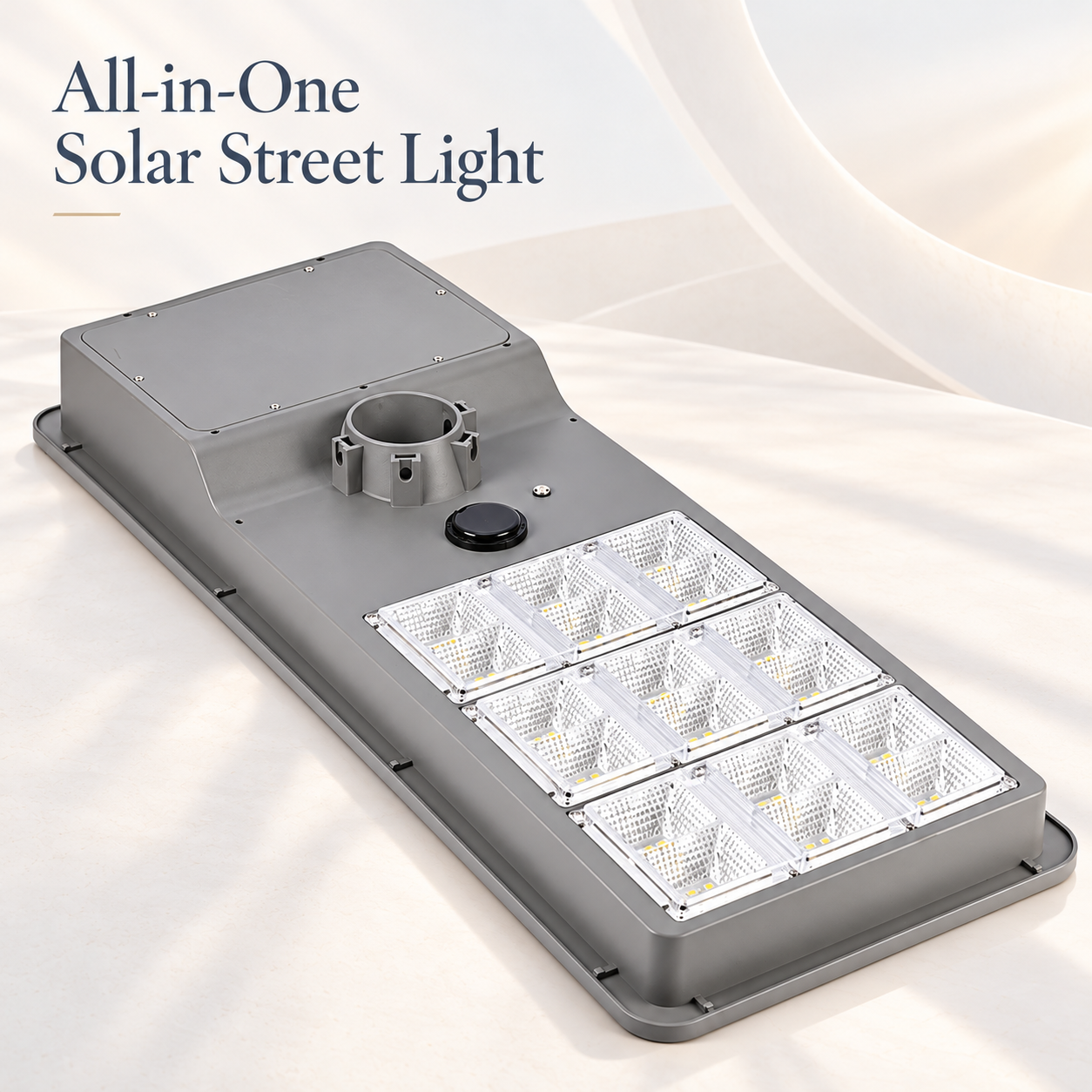 All-in-One Solar LED Street Light — Product cover · 3-module version shown