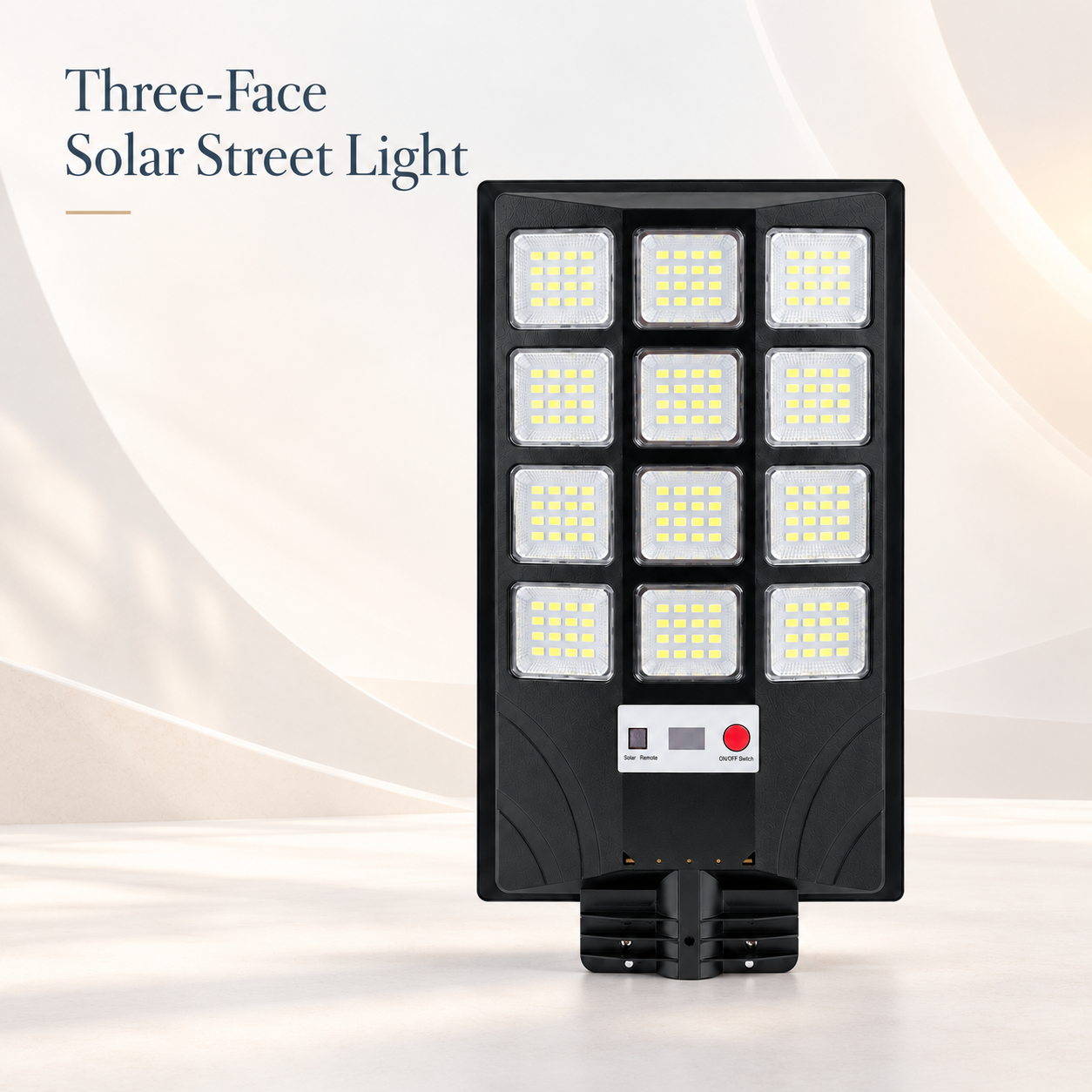 Three-Face Solar Street Light — Product cover · 800W model shown