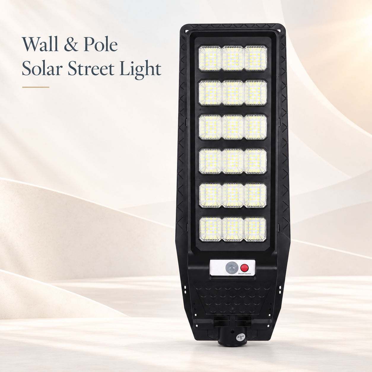 Wall & Pole Solar Street Light — Product cover · 6-row version shown