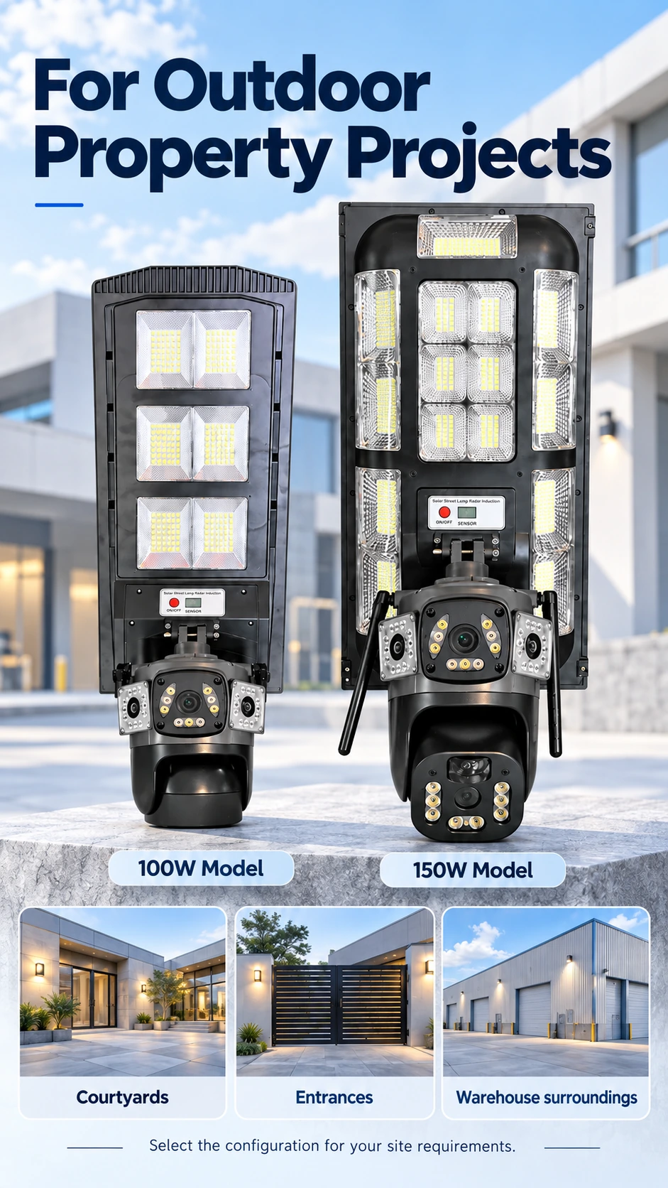 Huoling Solar 4G Security Light — Outdoor applications